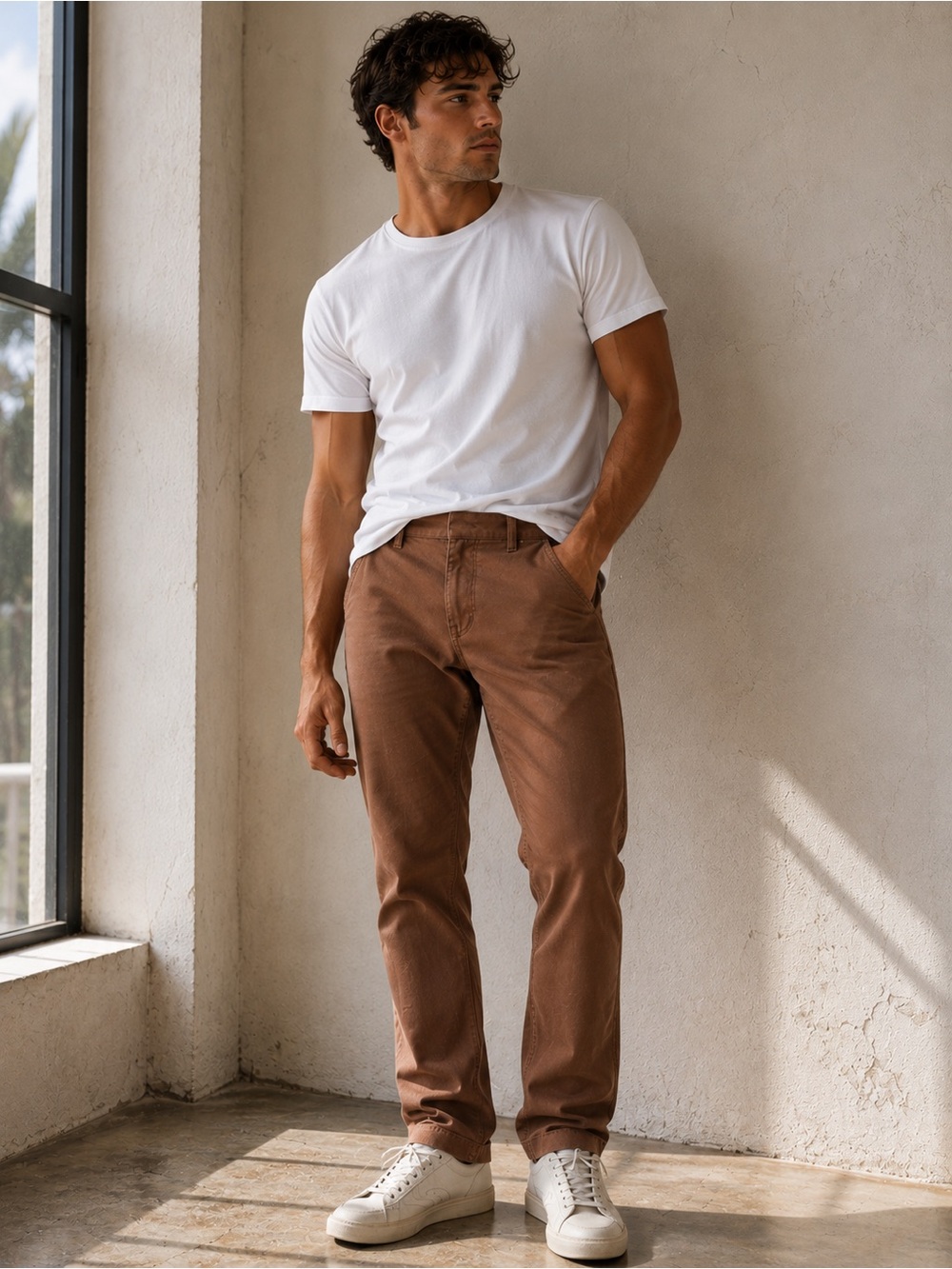 Joe’s Jeans Soder Slim Tapered Chino Pants Brown 29